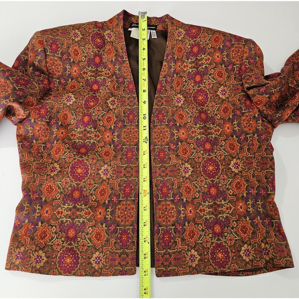 VTG 90's Salvatore Ferragamo Made in Italy Wool Cropped Open Jacket/Blazer 10 - Picture 6 of 8